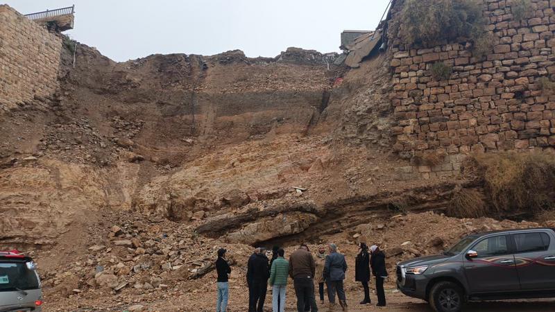 تقرير نقابة المهندسين يحدد أسباب انهيار سور قلعة الكرك ويوصي بإجراءات