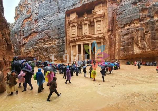 الأمطار المتوقعة تغلق البترا امام الزوار ظهر الاربعاء