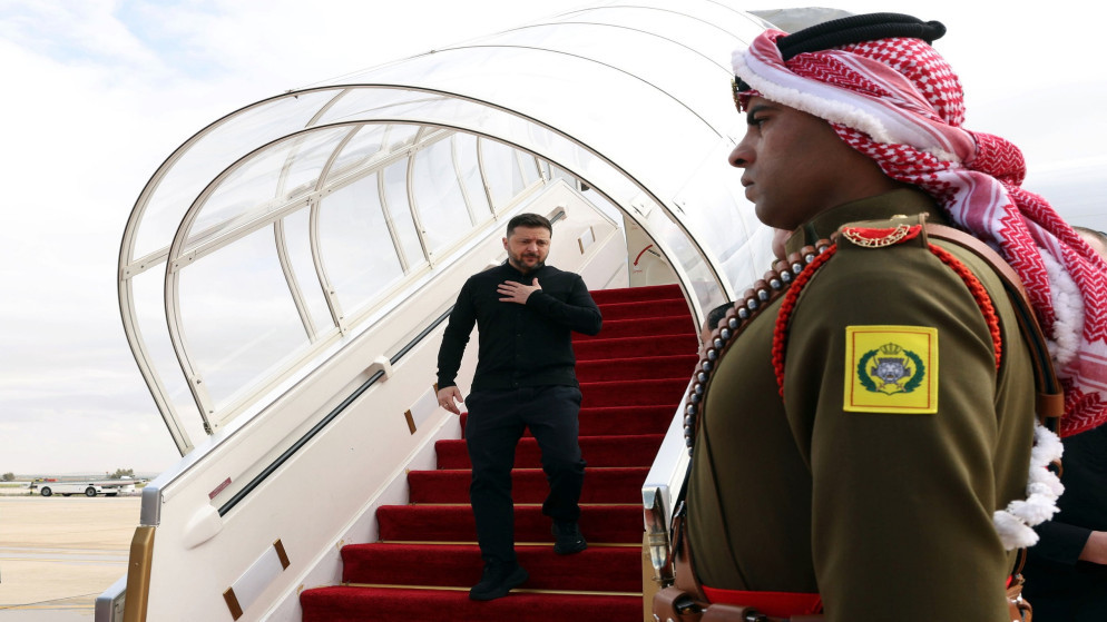 الملك عبدالله والرئيس الاوكراني يبحثان تطورات المنطقة في عمان