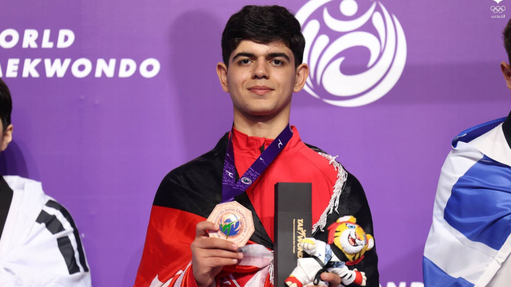 محمد عياصرة يتالق ويحصد برونزية عالمية للتايكواندو