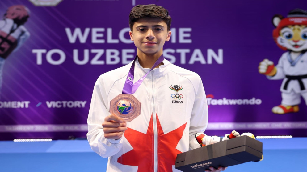 عبدالله شاهين يتالق ويتوج ببرونزية بطولة العالم للتايكواندو