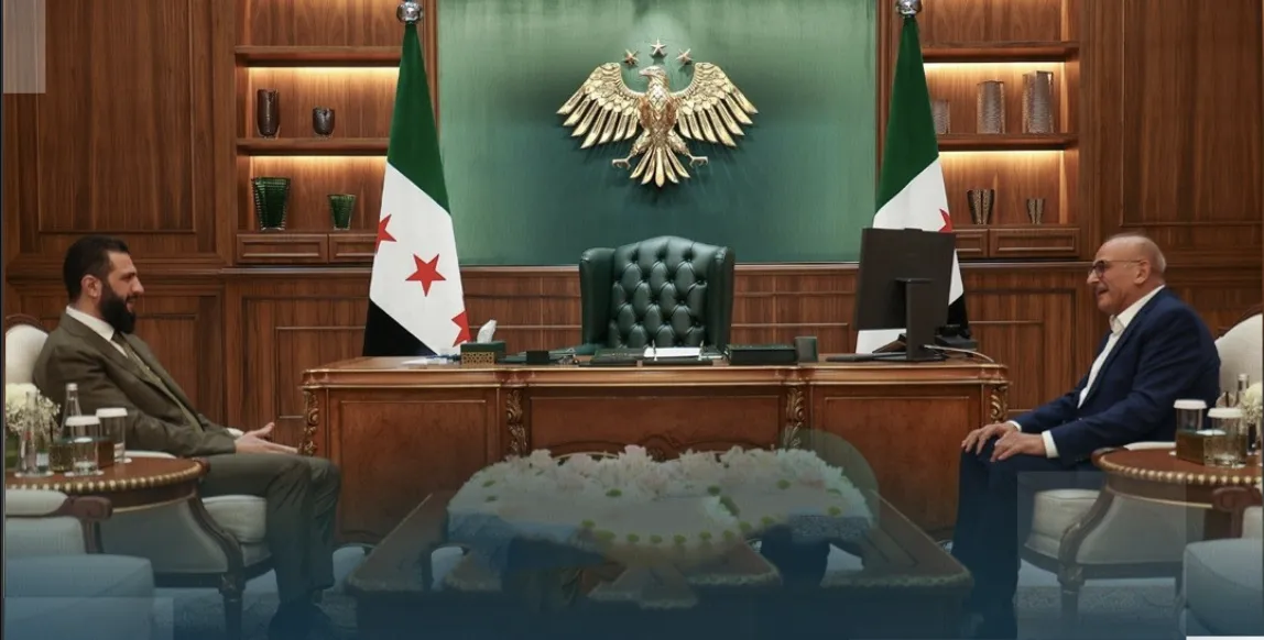 الرئيس الشرع يستقبل الفنان جمال سليمان في دمشق