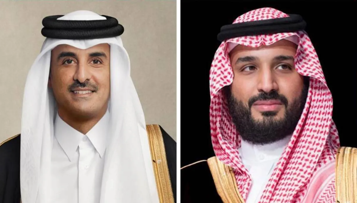 ولي العهد السعودي وأمير قطر يناقشان تعزيز الأمن الإقليمي