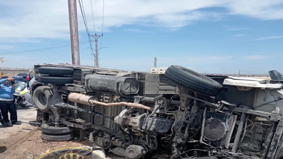حادث تصادم على شارع البترا يسفر عن 5 إصابات