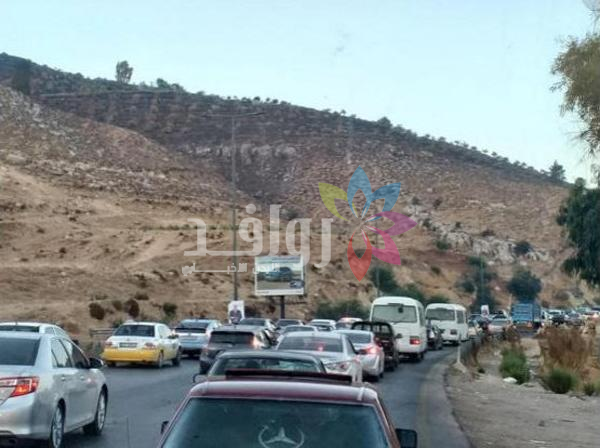 كثافة مرورية بعد حادثي إشارة الغاز ودهس قرب الدوار الثاني
