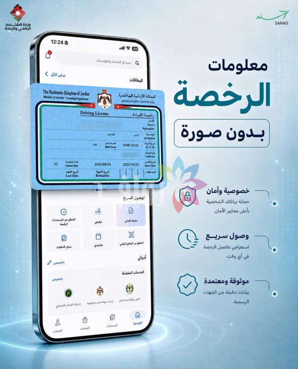 إزالة الصورة الشخصية عن رخصة القيادة الرقمية في سند
