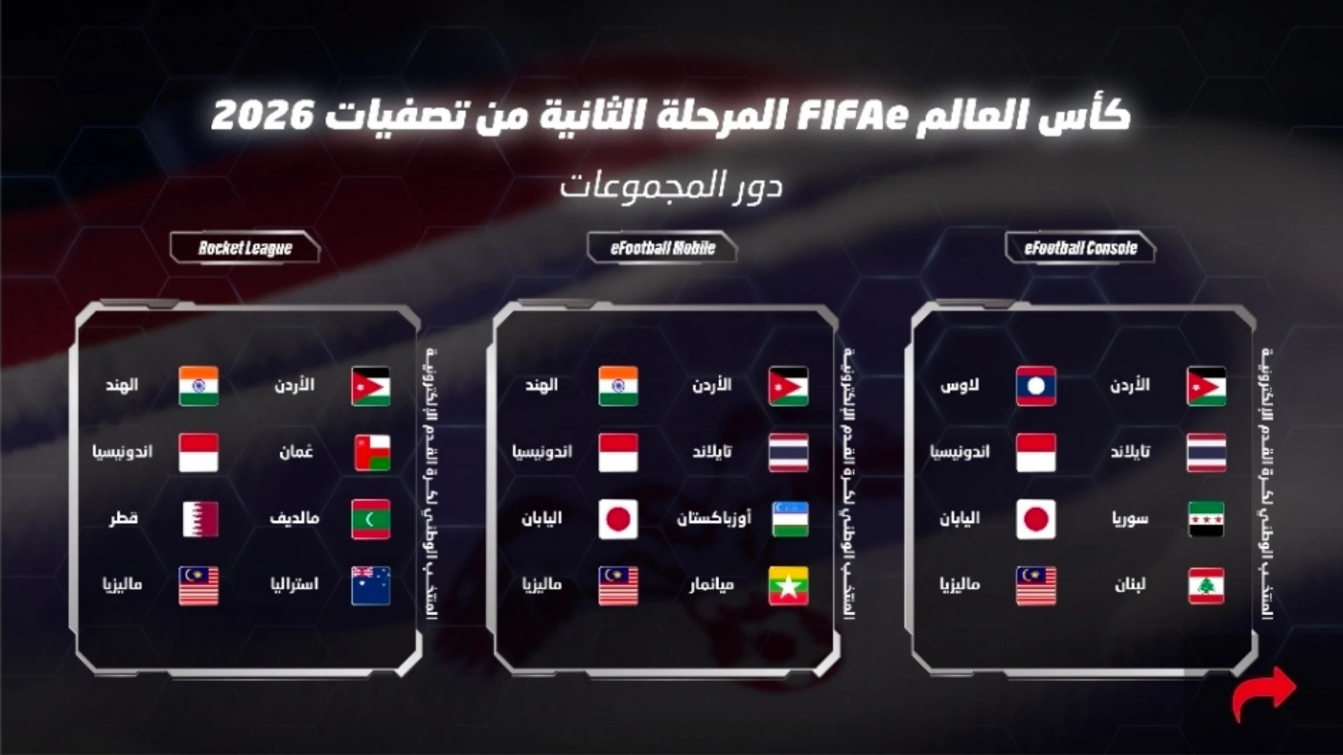 المنتخب الوطني للرياضات الالكترونية يستهل رحلة التأهل الى كاس العالم