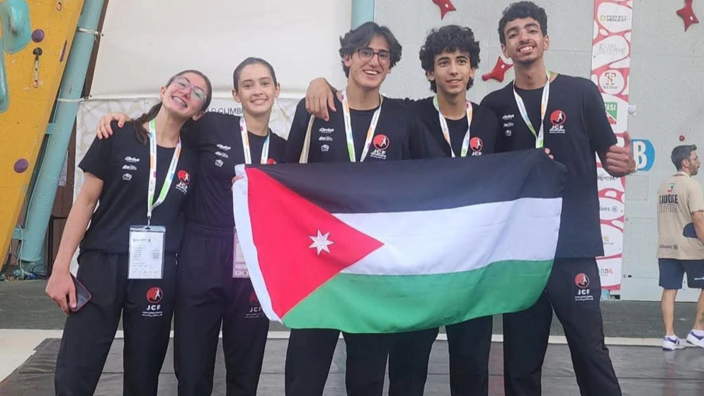 المنتخب الاردني للتسلق يرفع وتيرة التحدي في بطولة العالم للشباب بايطاليا
