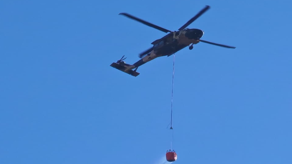 سلاح الجو يتدخل لانقاذ غابات عجلون وجرش من حريق ضخم