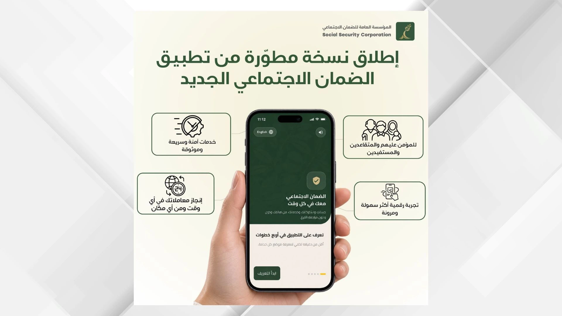مؤسسة الضمان الاجتماعي تطلق تحديثا شاملا لتطبيقها الذكي لخدمة الافراد