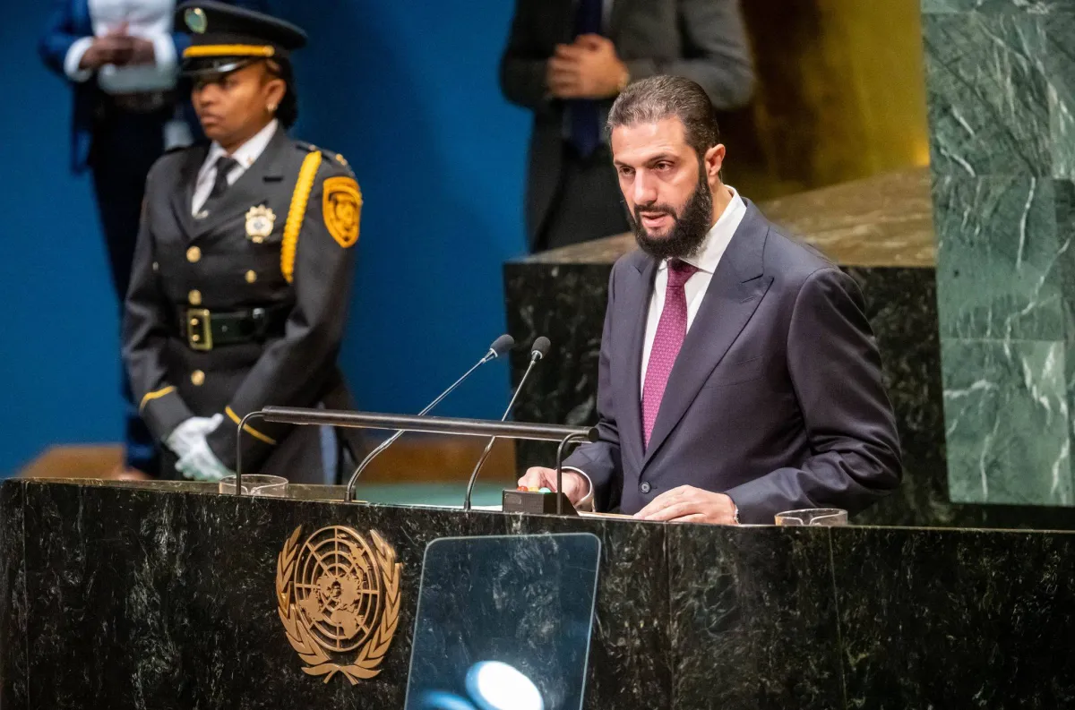 احمد الشرع امام الامم المتحدة الجولان ارض سورية والاحتلال باطل