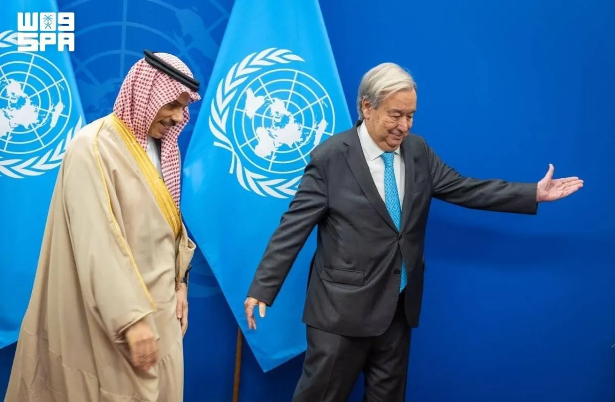 فيصل بن فرحان يبحث مع غوتيريش تعزيز التعاون الدولي وتطورات المنطقة