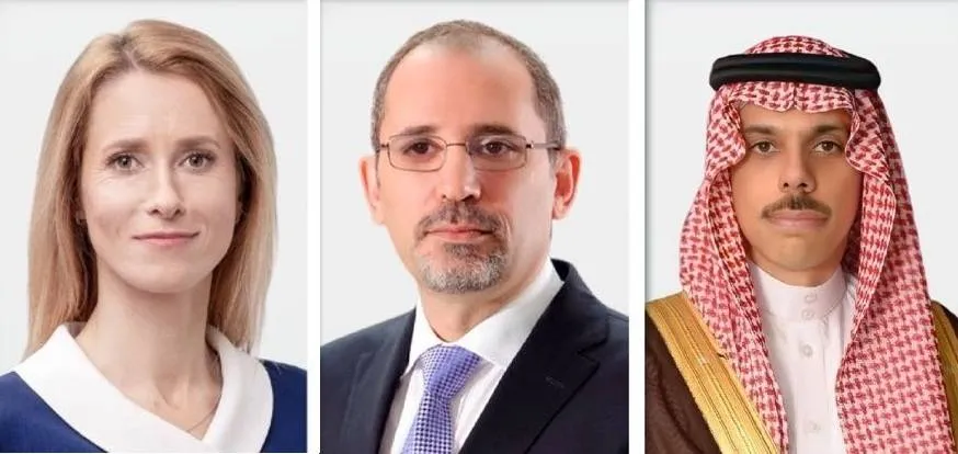 فيصل بن فرحان يبحث مع الصفدي وكالاس مستجدات الاوضاع الاقليمية وتداعيات التصعيد